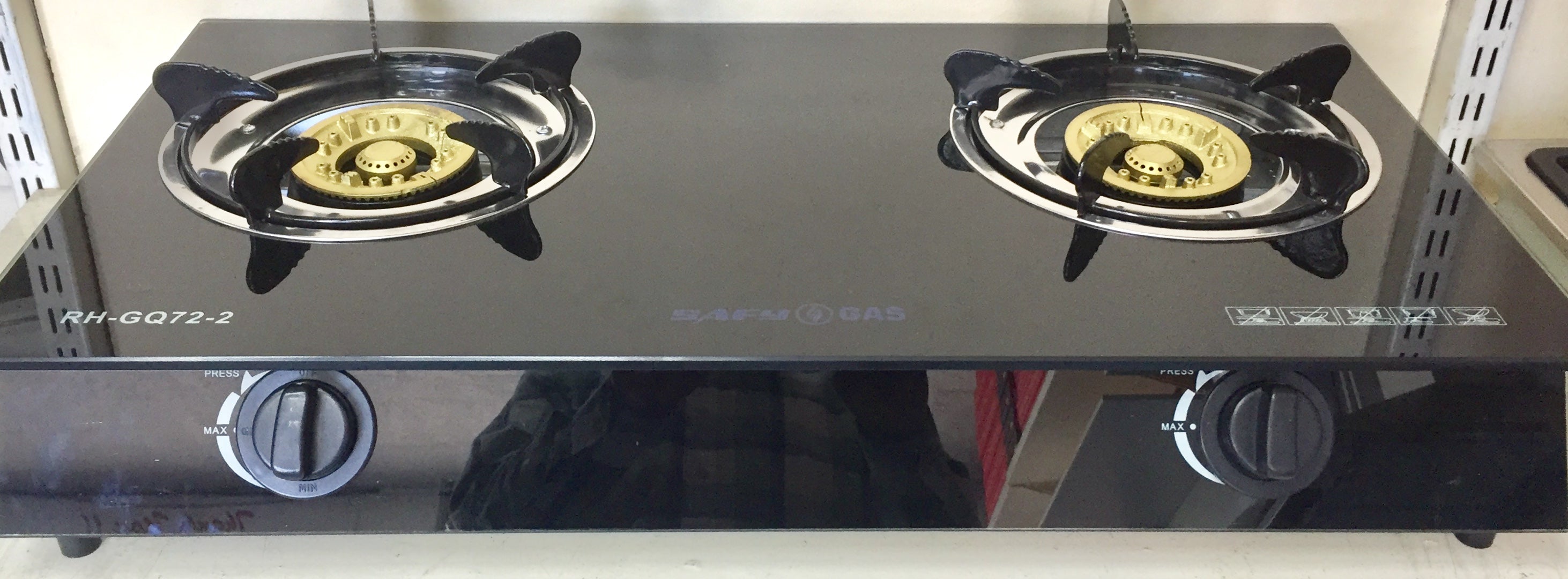 Gas Stove - 2-plate Glass Top Safy